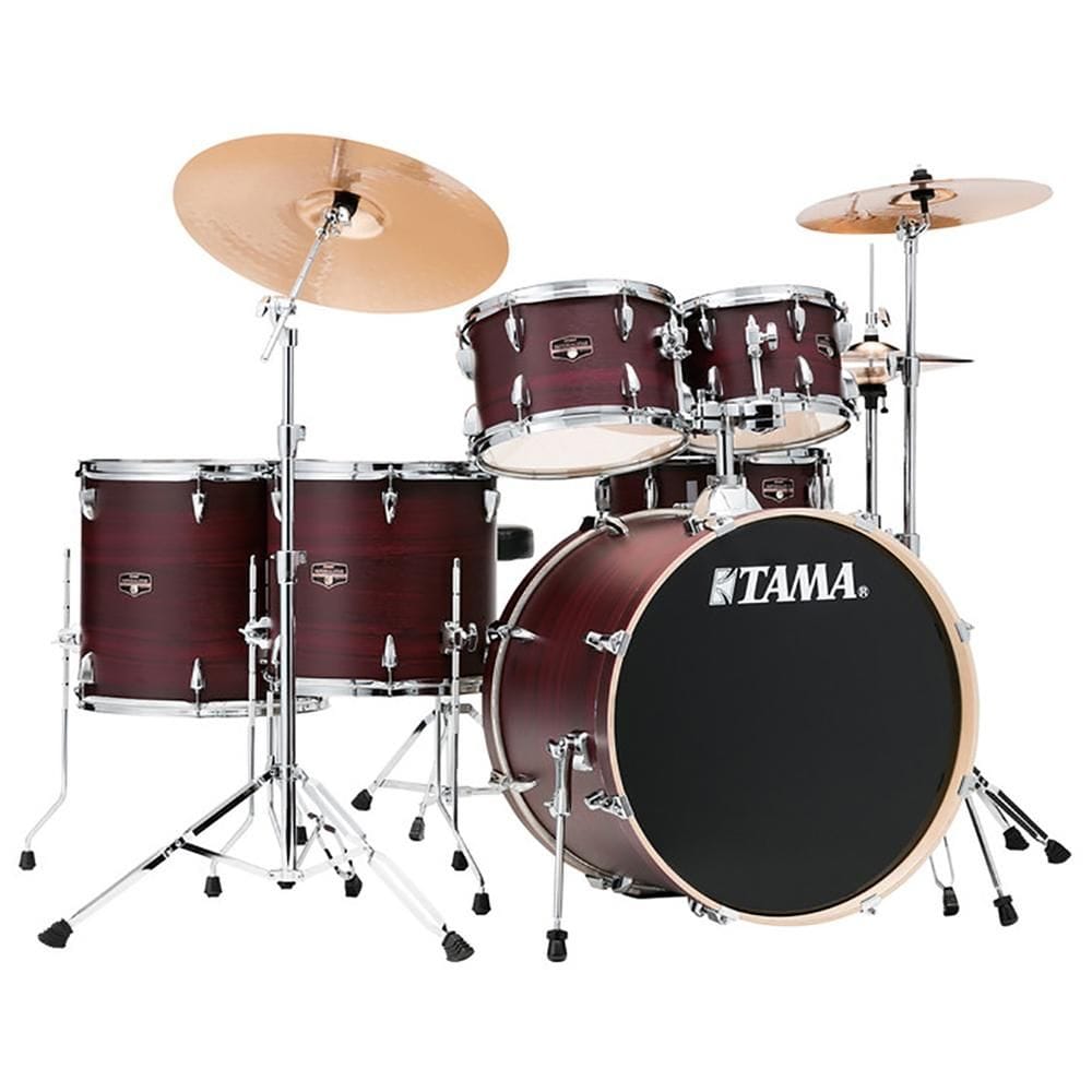 tama acoustic drum kits tama ie62h6w imperialstar acoustic drum kit #color_burgundy-walnut-wrap