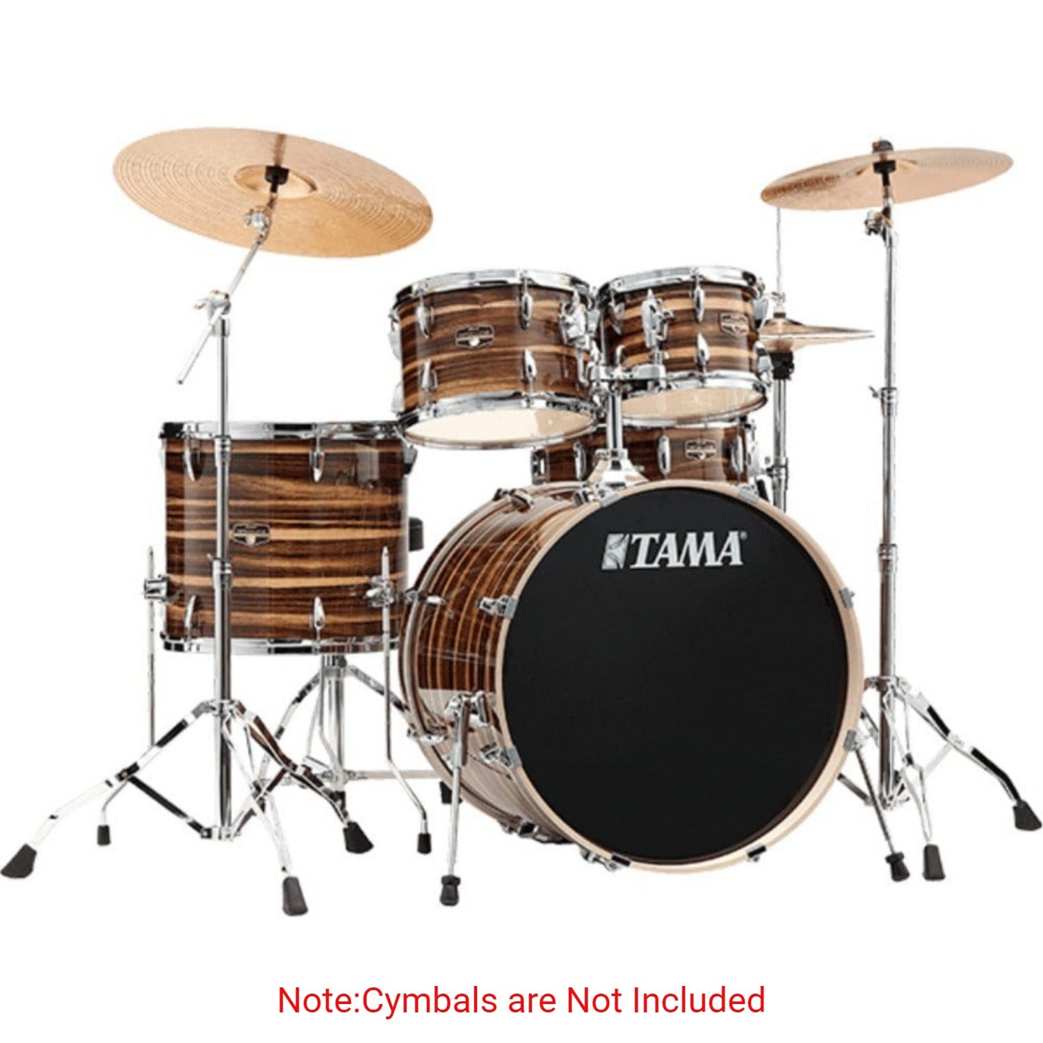 Tama Acoustic Drum Kits Tama IP58H6W Imperialstar 5 Piece Acoustic Drum Kit with Hardware #color_coffee-teak-wrap