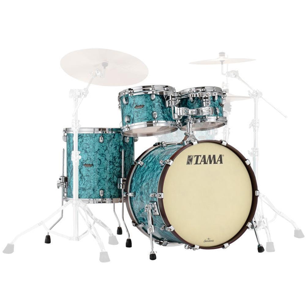 tama acoustic drum kits turquoise pearl tama mr42tmvs starclassic 4-piece maple drumkit #color_turquoise-pearl