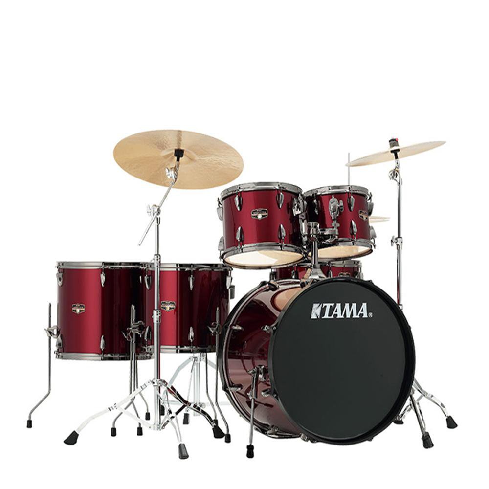 tama acoustic drum kits vintage red tama imperial star ip62kh6nb 6-piece acoustic drum kit #color_vintage-red