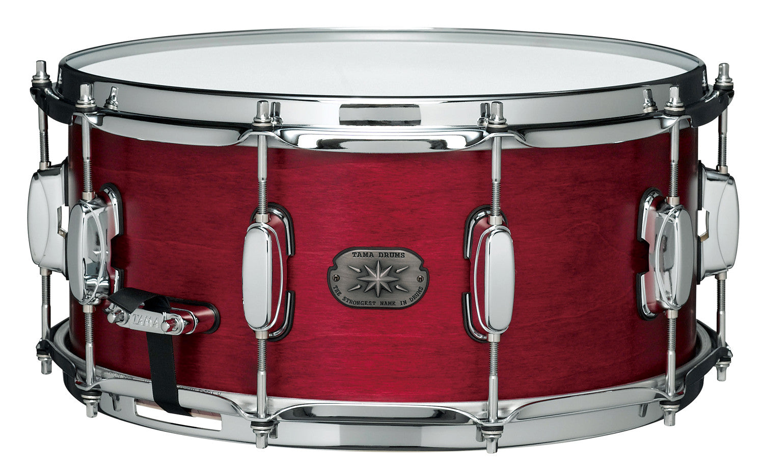 tama snares tama am765scw maple snare- cherry wine