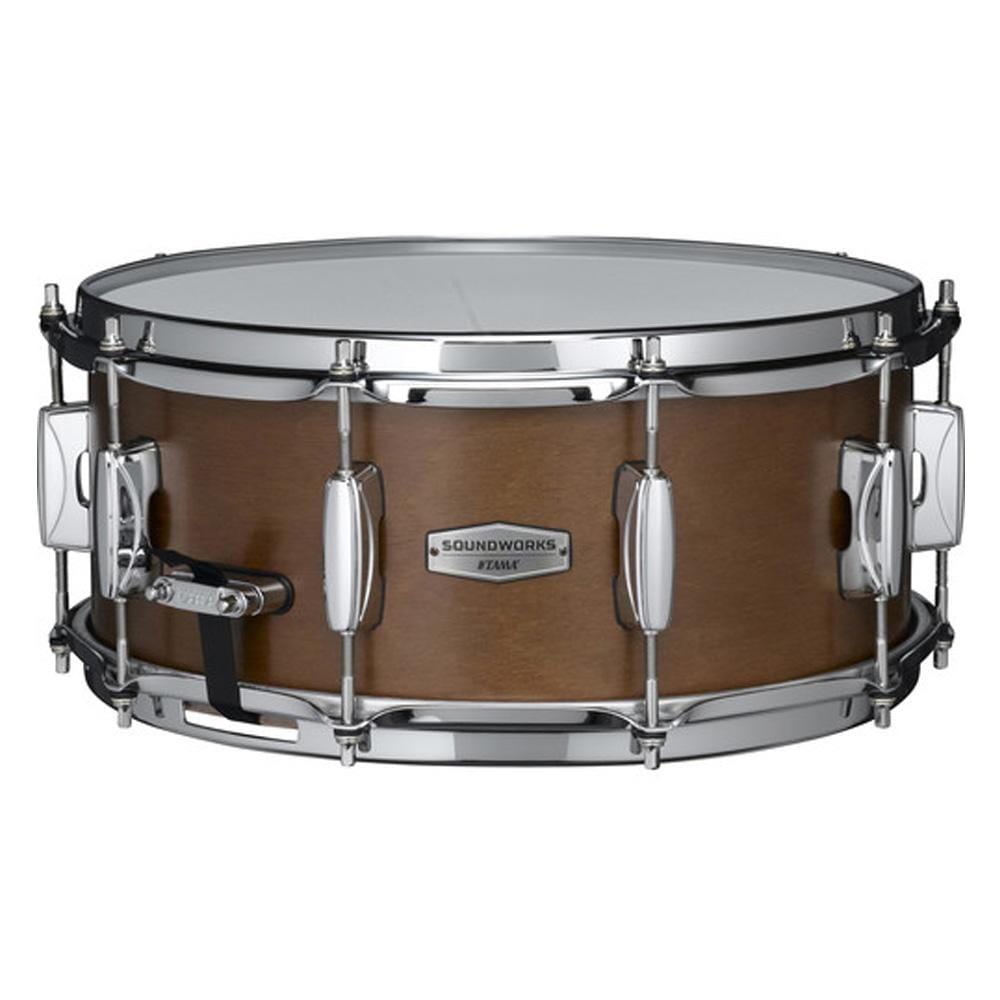tama snares tama soundworks dkp146 kapur snare drum - matte brown kapur