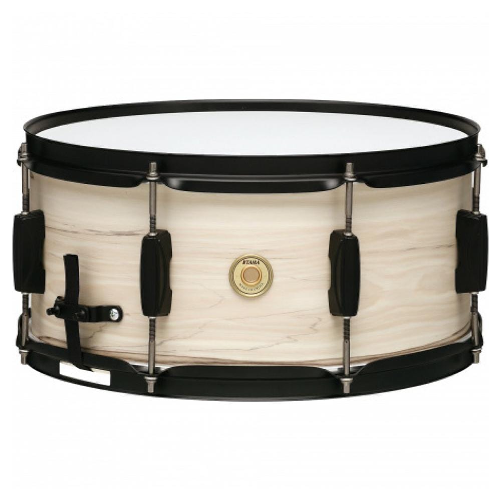 tama snares white birch wrap tama wp1465bk 6.5x14" woodworks snare drum #color_white-birch-wrap