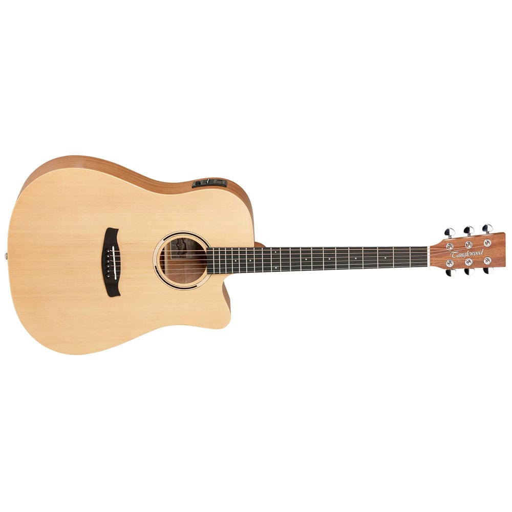 tanglewood electro acoustic guitars natural tanglewood roadster ii twr2 dce f fishman pickup dreadnought cutaway electro acoustic guitar