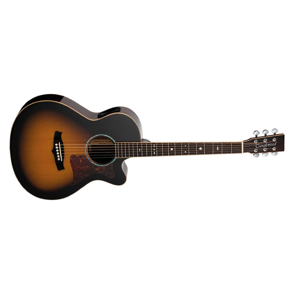 tanglewood electro acoustic guitars tanglewood tw45 r vse sundance reverse series super folk electro acoustic guitar