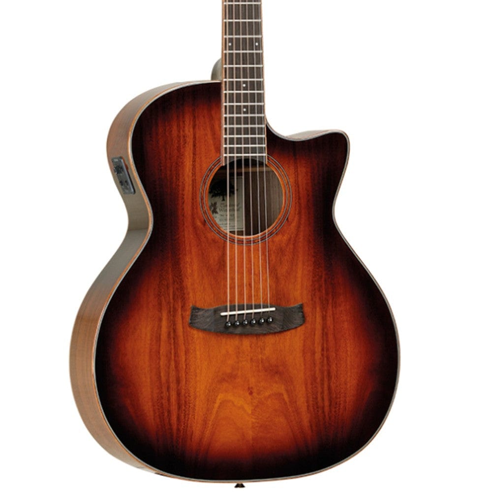 tanglewood electro acoustic guitars tanglewood tw4evc winterleaf venetian cut electro acoustic guitar with gigbag