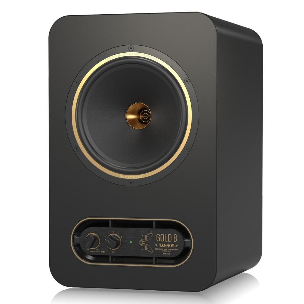 tannoy monitor speakers tannoy gold 8 premium 300 watt bi amplified nearfield studio reference monitor