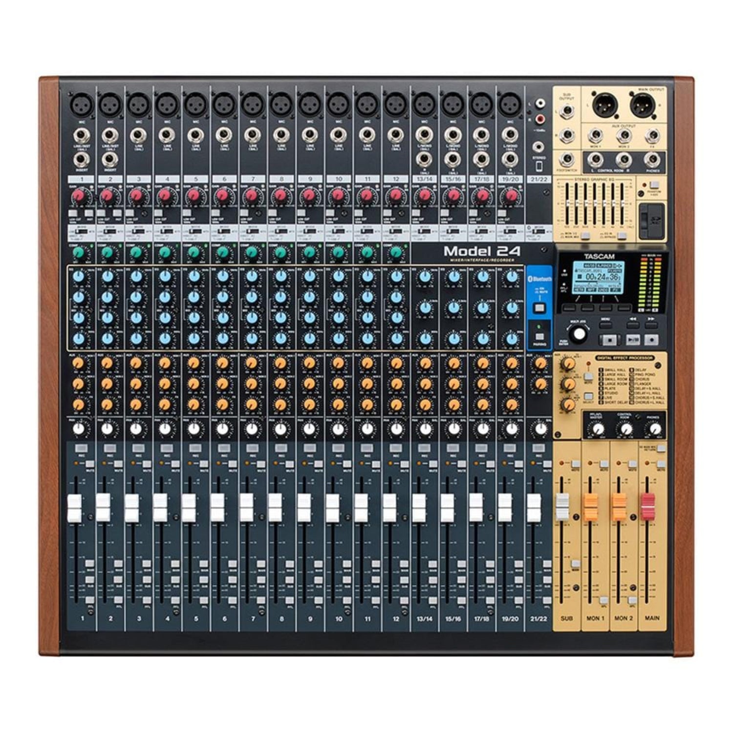 tascam analog mixers tascam model 24 multi-track live recording console