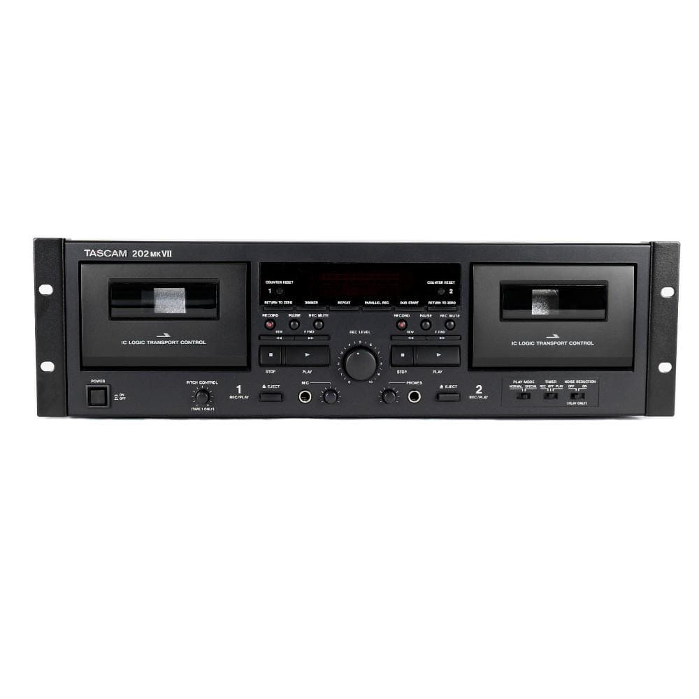 tascam audio components tascam 202mk7 rackmount usb dual cassette deck