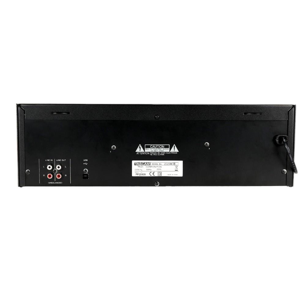 tascam audio components tascam 202mk7 rackmount usb dual cassette deck