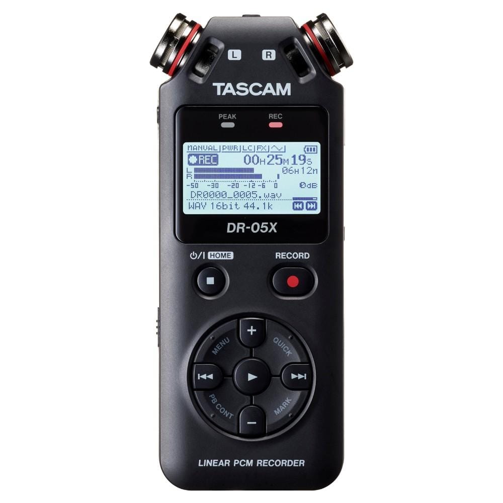 tascam audio interfaces tascam dr-05x stereo handheld digital audio recorder and usb audio interface
