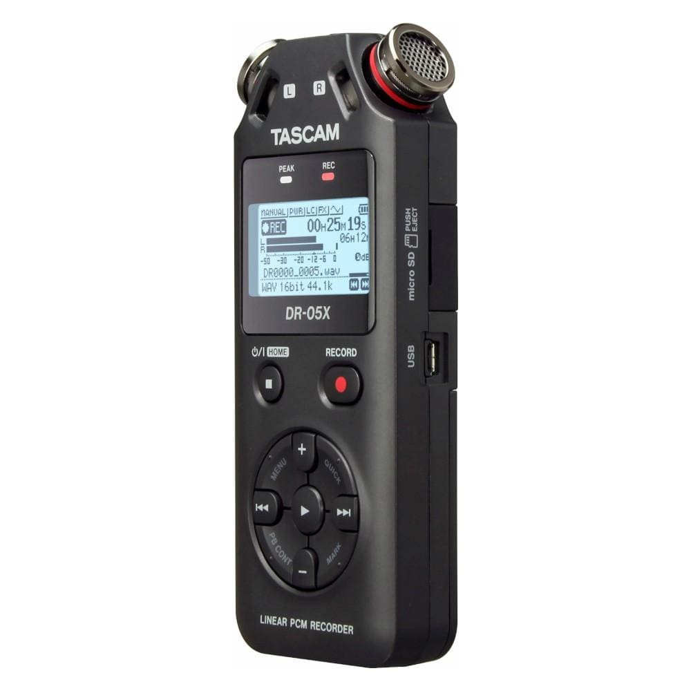 tascam audio interfaces tascam dr-05x stereo handheld digital audio recorder and usb audio interface
