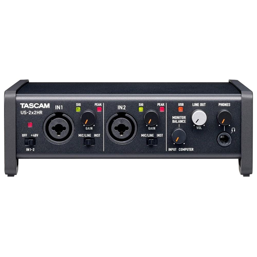 tascam audio interfaces tascam us-2x2hr 2in-2out high resolution versatile usb audio interface