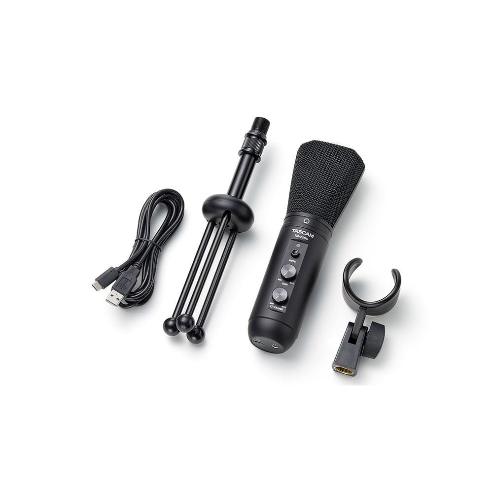 tascam usb microphones black tascam tm-250u ultimate usb condenser microphone - black
