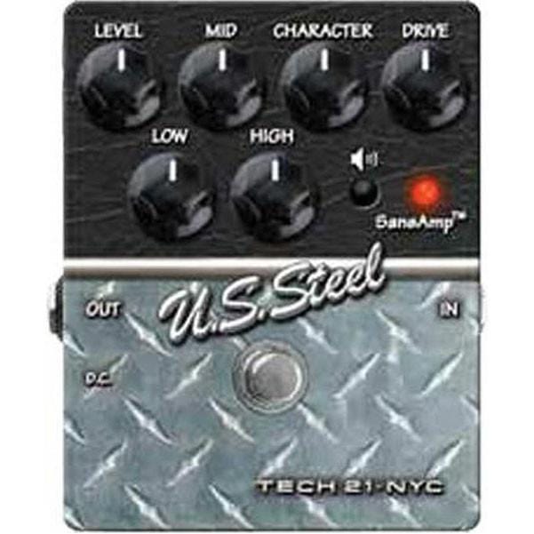 tech21 effect pedals tech 21 sansamp character series us steel distortion pedal