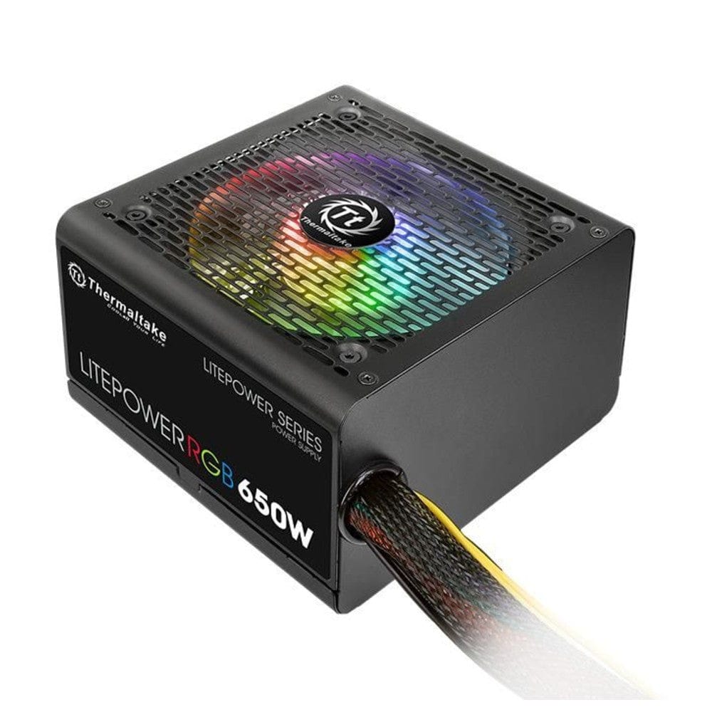 thermaltake cpu power supplies thermaltake litepower rgb 650w 230v power supply- black