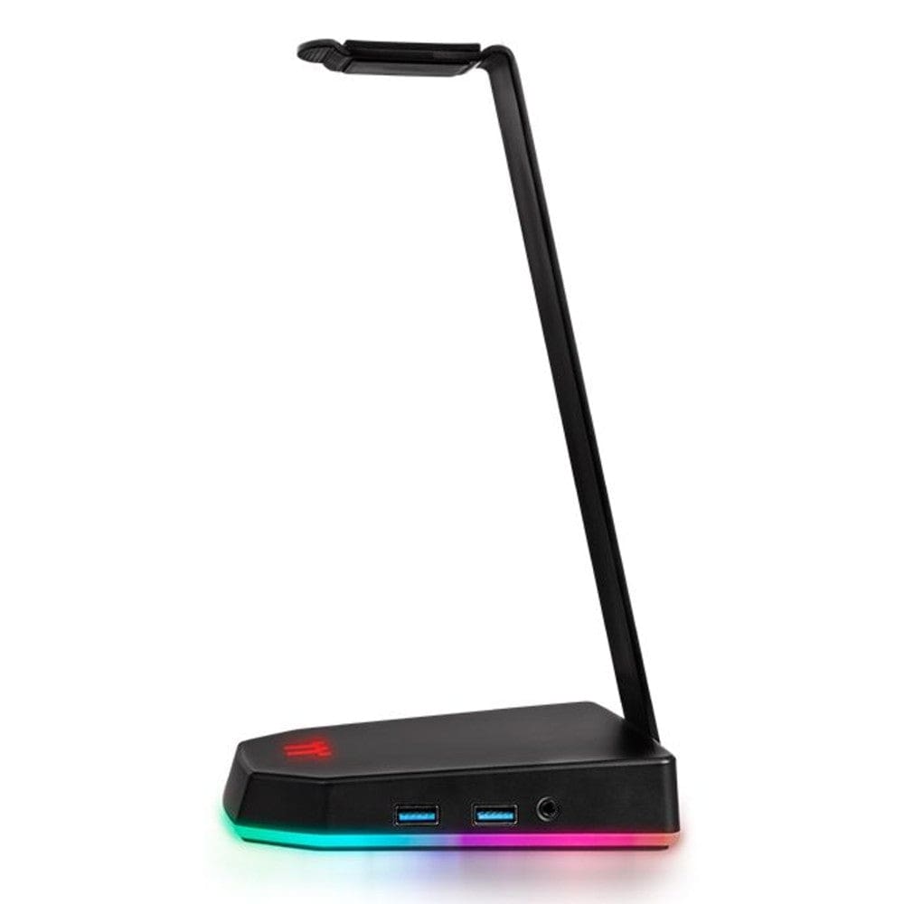 thermaltake gaming headphones thermaltake e1 rgb gaming headset stand- black