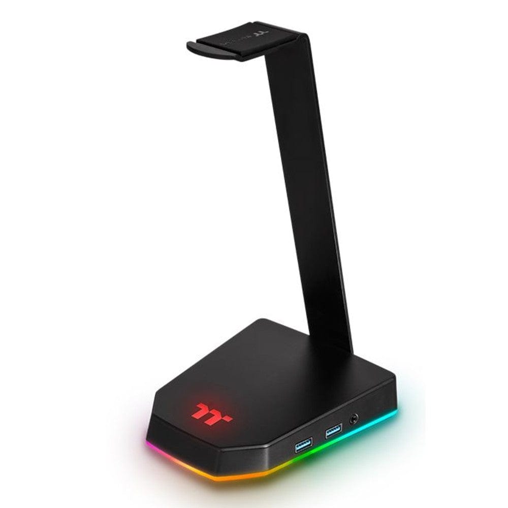 thermaltake gaming headphones thermaltake e1 rgb gaming headset stand- black