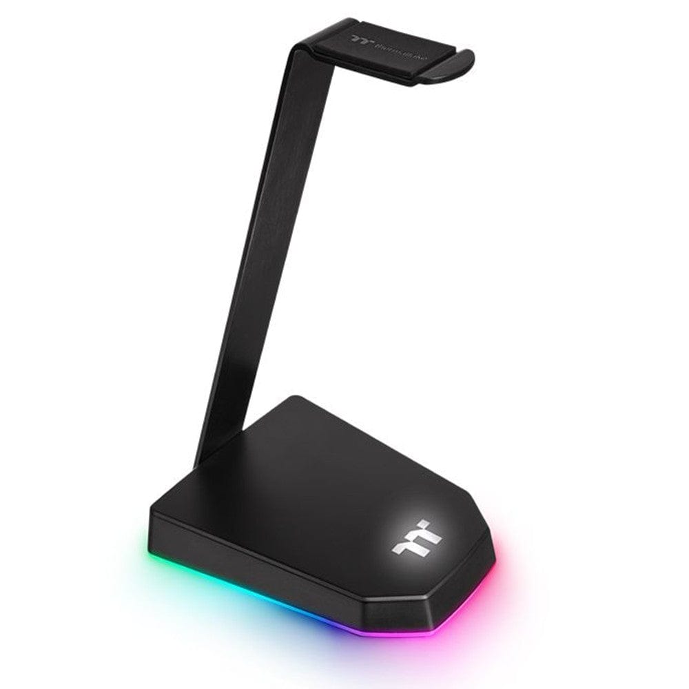 thermaltake gaming headphones thermaltake e1 rgb gaming headset stand- black
