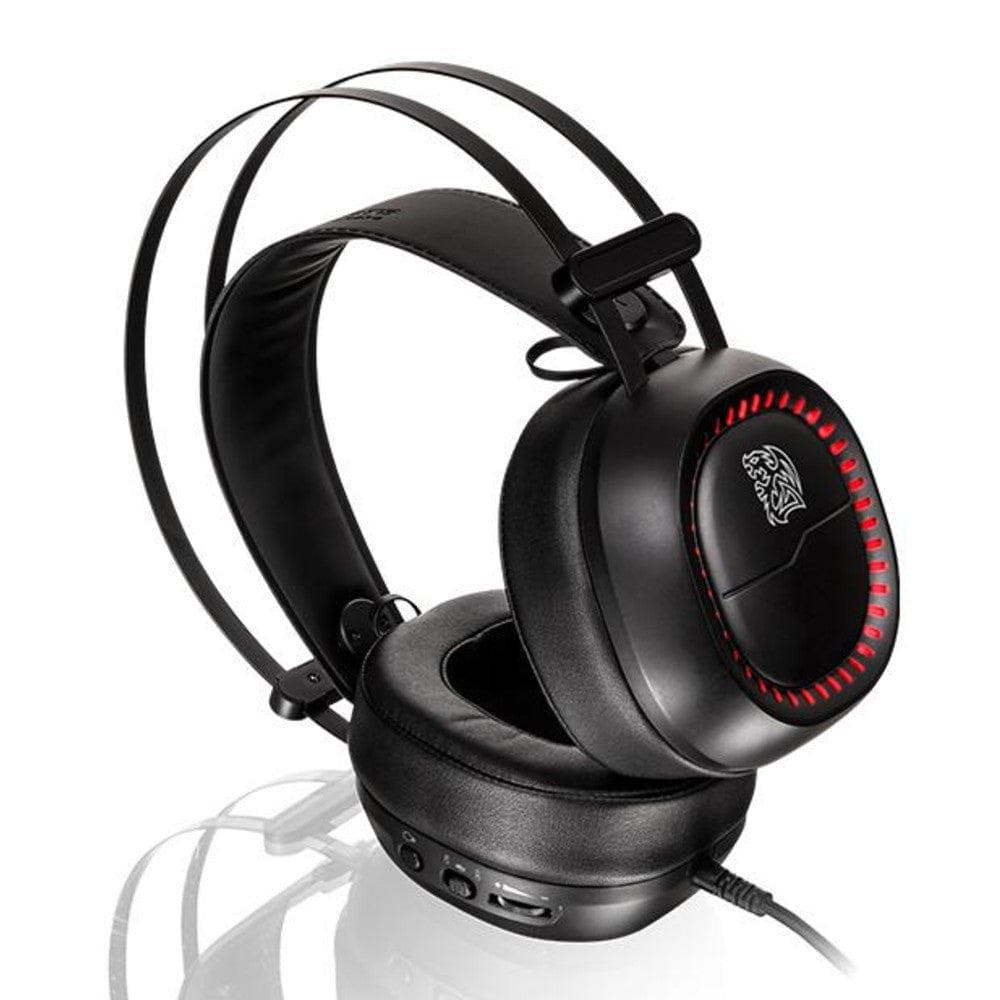 thermaltake gaming headphones thermaltake tt esports shock pro rgb 7.1 gaming headset- black