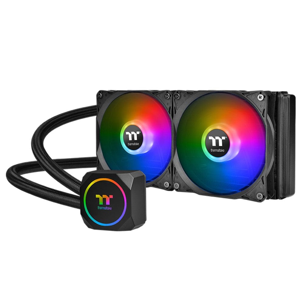 thermaltake liquid cooling systems th240 240mm thermaltake th argb sync all in one liquid cooler- black #size_th240-240mm