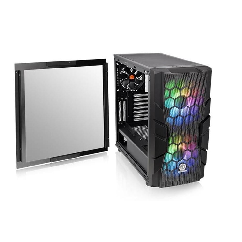 thermaltake pc cabinets thermaltake commander c 33 dual 200mm argb fans tempered glass atx mid tower computer chassis