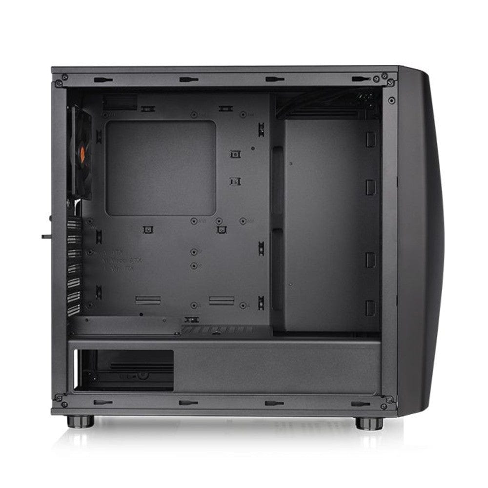 thermaltake pc cabinets thermaltake commander c 34 dual 200mm argb fans tempered glass atx mid tower computer chassis- black