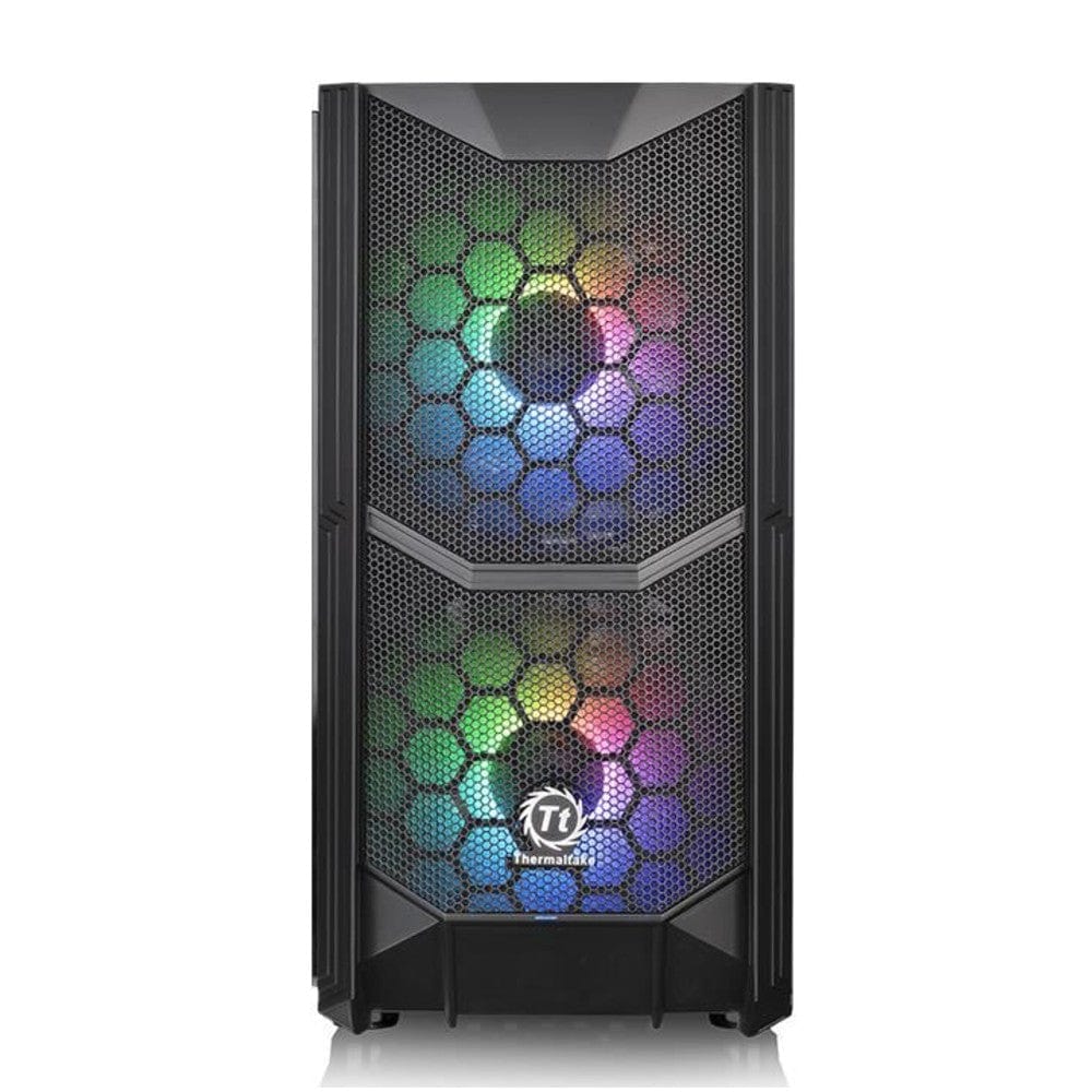 thermaltake pc cabinets thermaltake commander c 35 dual 200mm argb fans tempered glass atx mid tower computer chassis