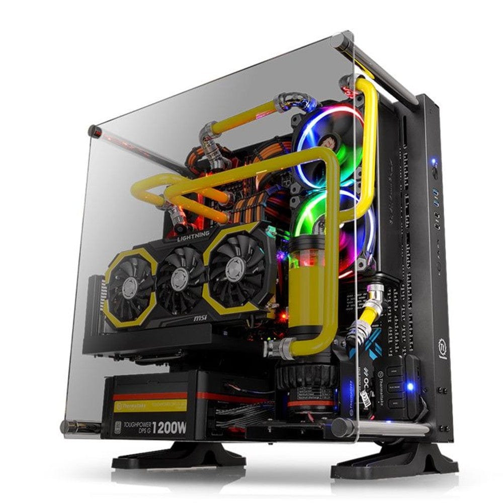 thermaltake pc cabinets thermaltake core p3 tempered glass edition atx open frame computer chassis