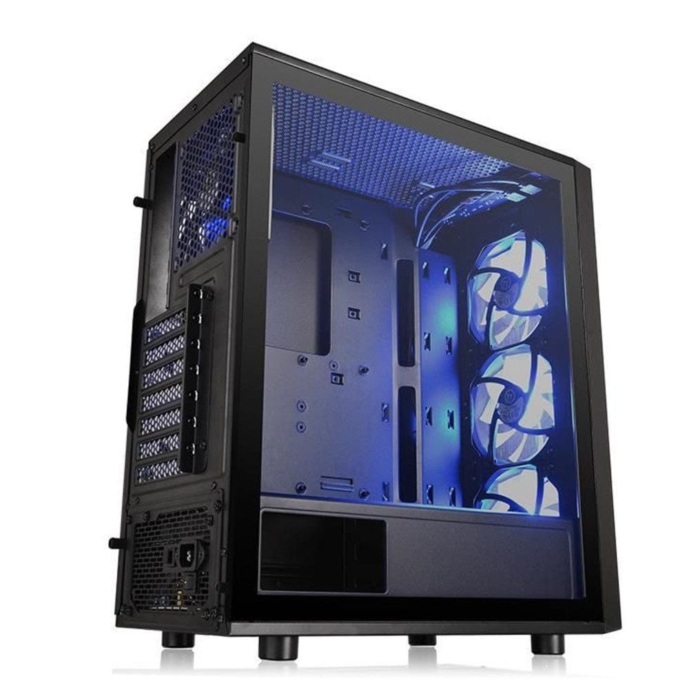 thermaltake pc cabinets thermaltake versa j25 tempered glass rgb edition mid tower computer chassis