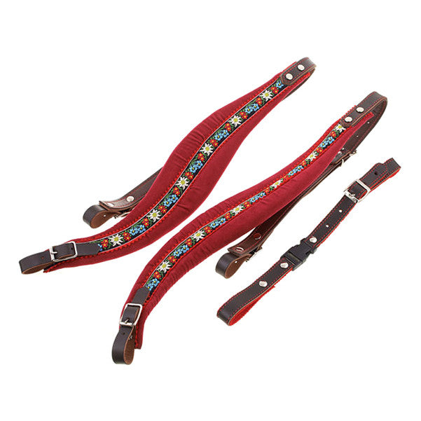 thomann accordion accessories & parts thomann 80 pro accordion strap - flower, brown leather