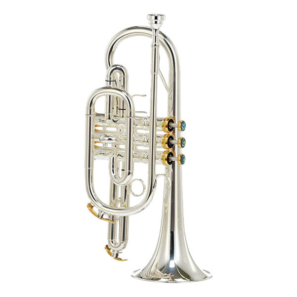 thomann cornets thomann cr-950 gp superior bb-cornet - silver plated