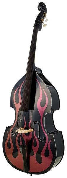 thomann double bass thomann rockabilly sparkle flames r/p