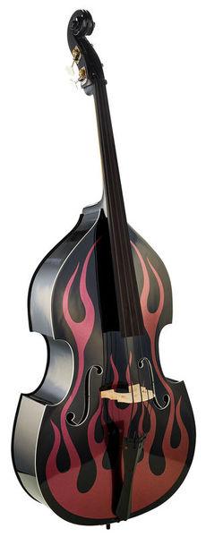 thomann double bass thomann rockabilly sparkle flames r/p