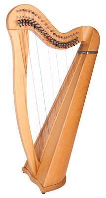 thomann harps thomann roundback harp beechwood 22