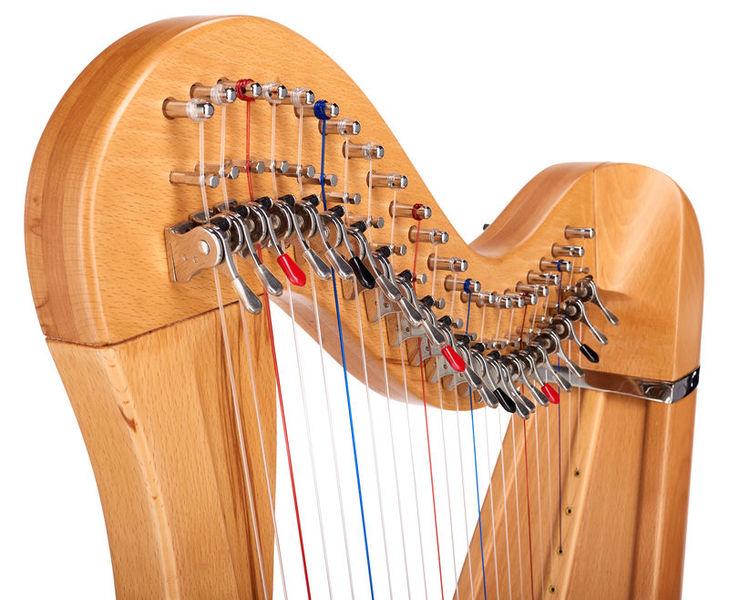 thomann harps thomann roundback harp beechwood 22