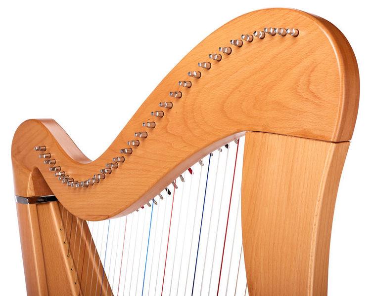 thomann harps thomann roundback harp beechwood 34