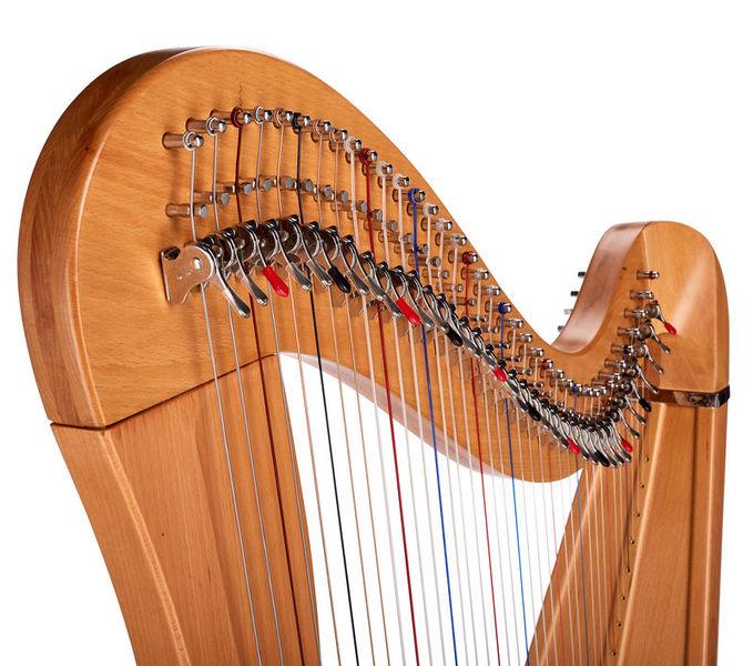 thomann harps thomann roundback harp beechwood 38