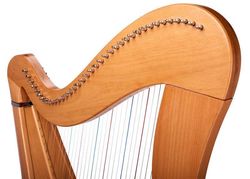 thomann harps thomann roundback harp beechwood 38