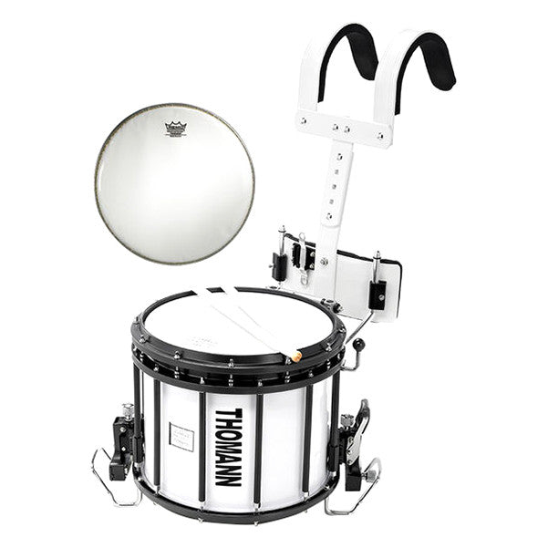 thomann marching snare drums thomann sd1412w ht marching with remo cybermax snare set
