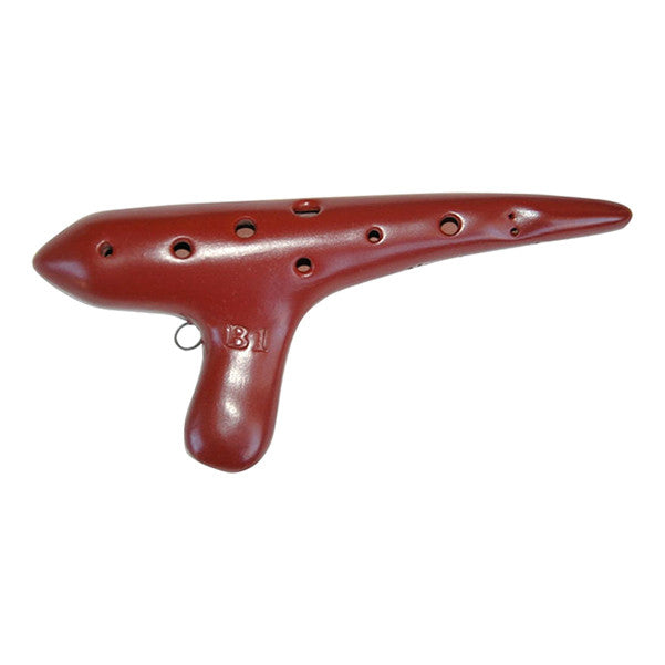 thomann ocarinas thomann 10-holes b1 long concert ocarina - natural