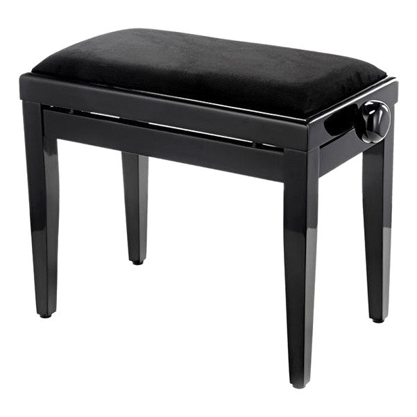 thomann piano benches black polished thomann kb-45 piano bench - black velvet upholstery #color_black-polished