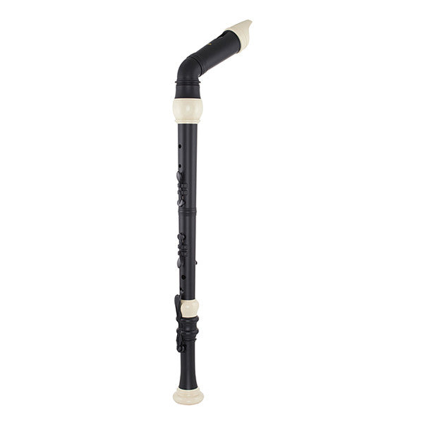 thomann recorders thomann trb-31 bass recorder - black with white rings