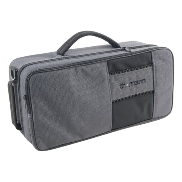 thomann saxophone bags, cases & covers thomann curved soprano saxophone light case - grey and black