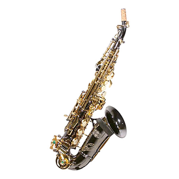 thomann saxophones thomann custom line csbg soprano saxophone - black nickel plated