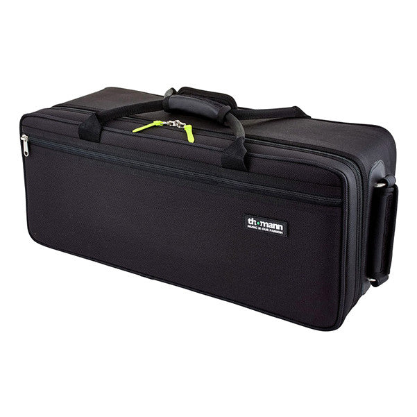 thomann trumpet bags, cases & covers thomann double trumpet compofibre case - black