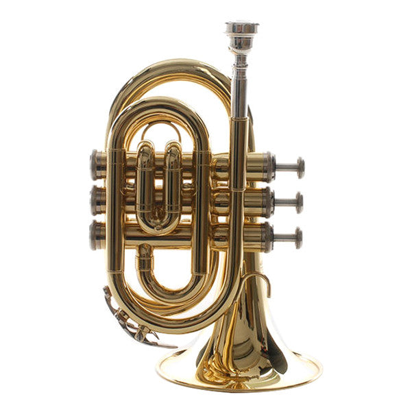 thomann trumpets thomann tr 25 bb-pocket trumpet - clear lacquered