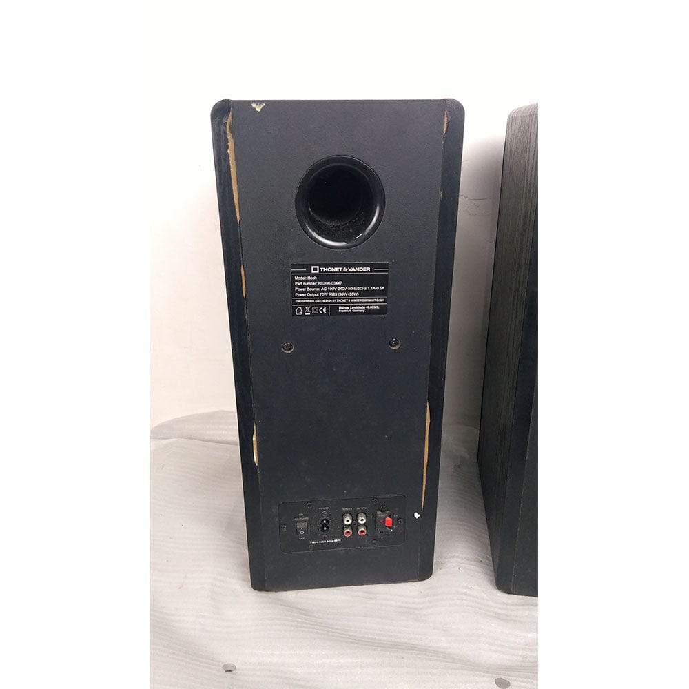 thonet & vander bluetooth speakers thonet and vander hoch bt 2.0 wooden bookshelf bluetooth speaker - open box b stock