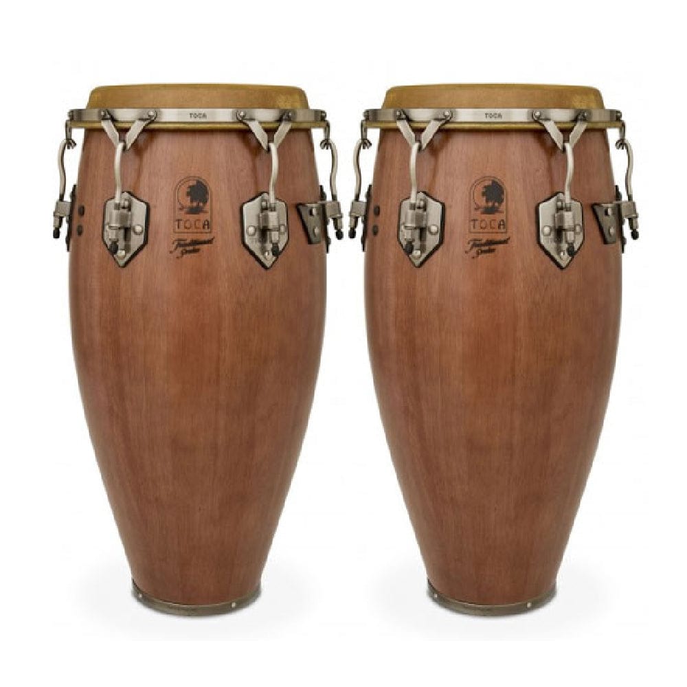 toca congas dark walnut toca percussion traditional series 11" and 11.75" conga set