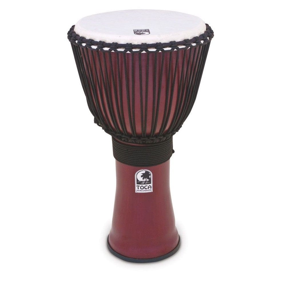 toca djembes 14 inch toca tf2dj-r freestyle ii rope tuned djembe - dark red